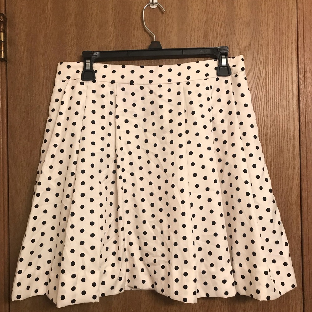 Silk Polka Dot J. Crew Skirt
